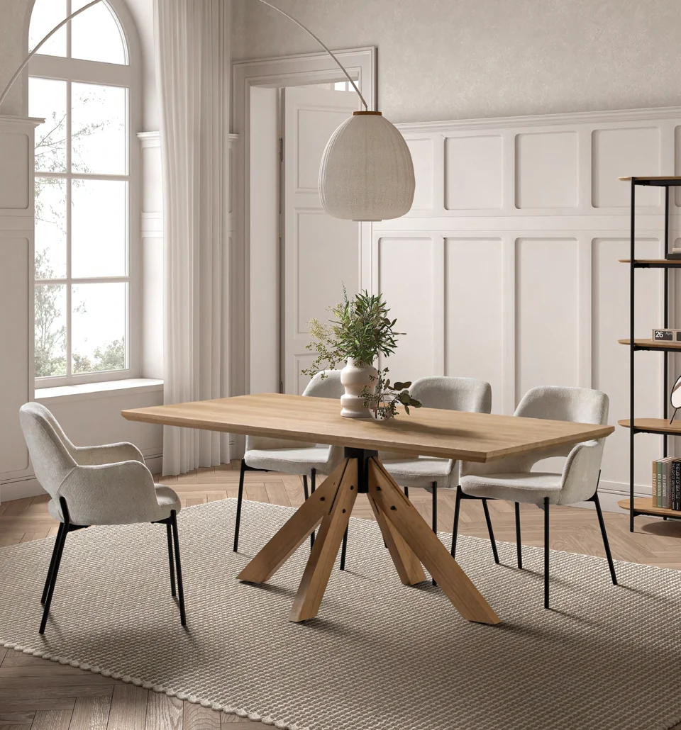 Comedor con textura natural