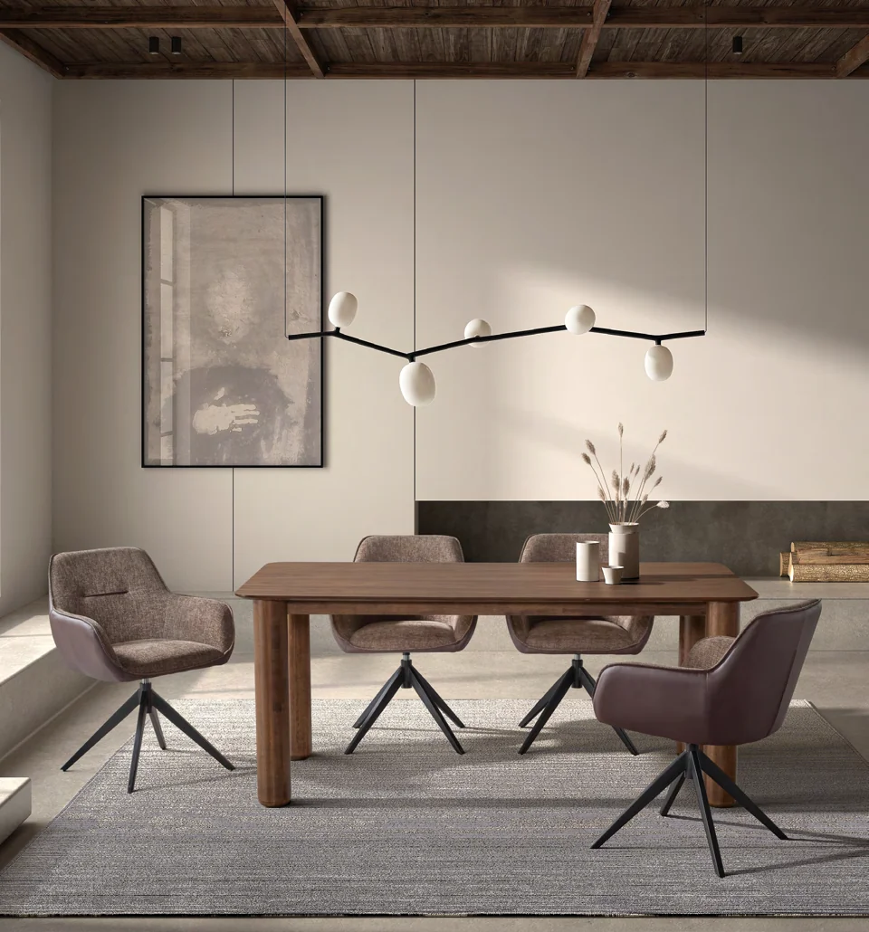 Comedor con textura natural