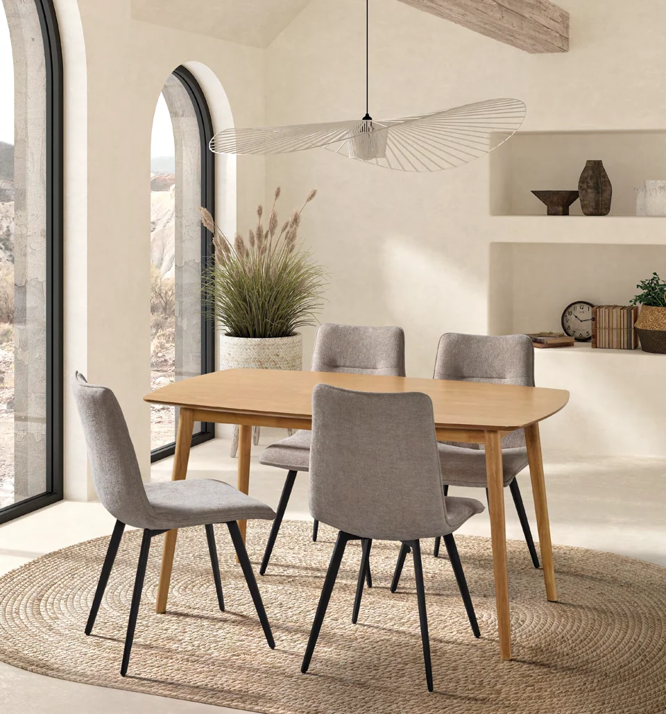 Comedor con textura natural
