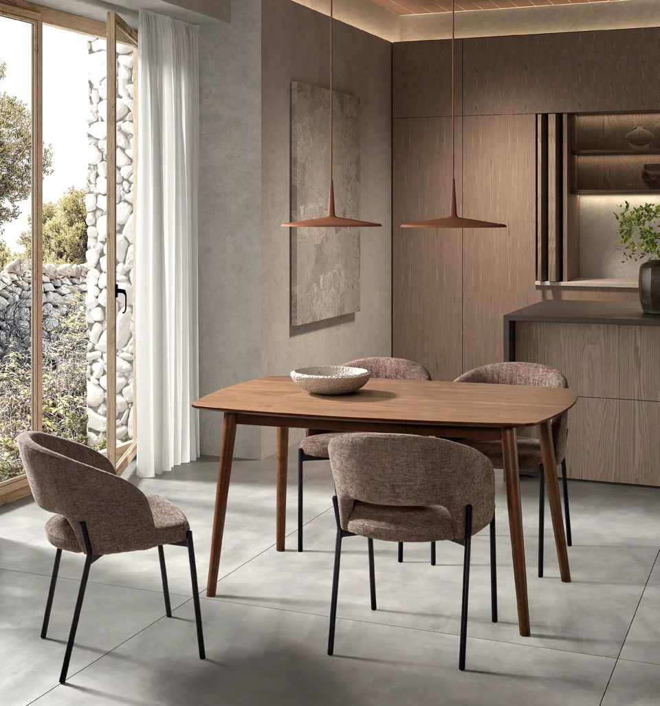 Comedor con textura natural