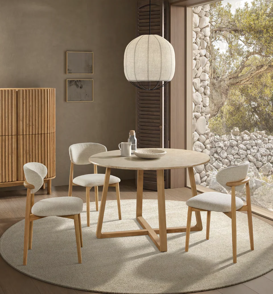 Comedor con textura natural