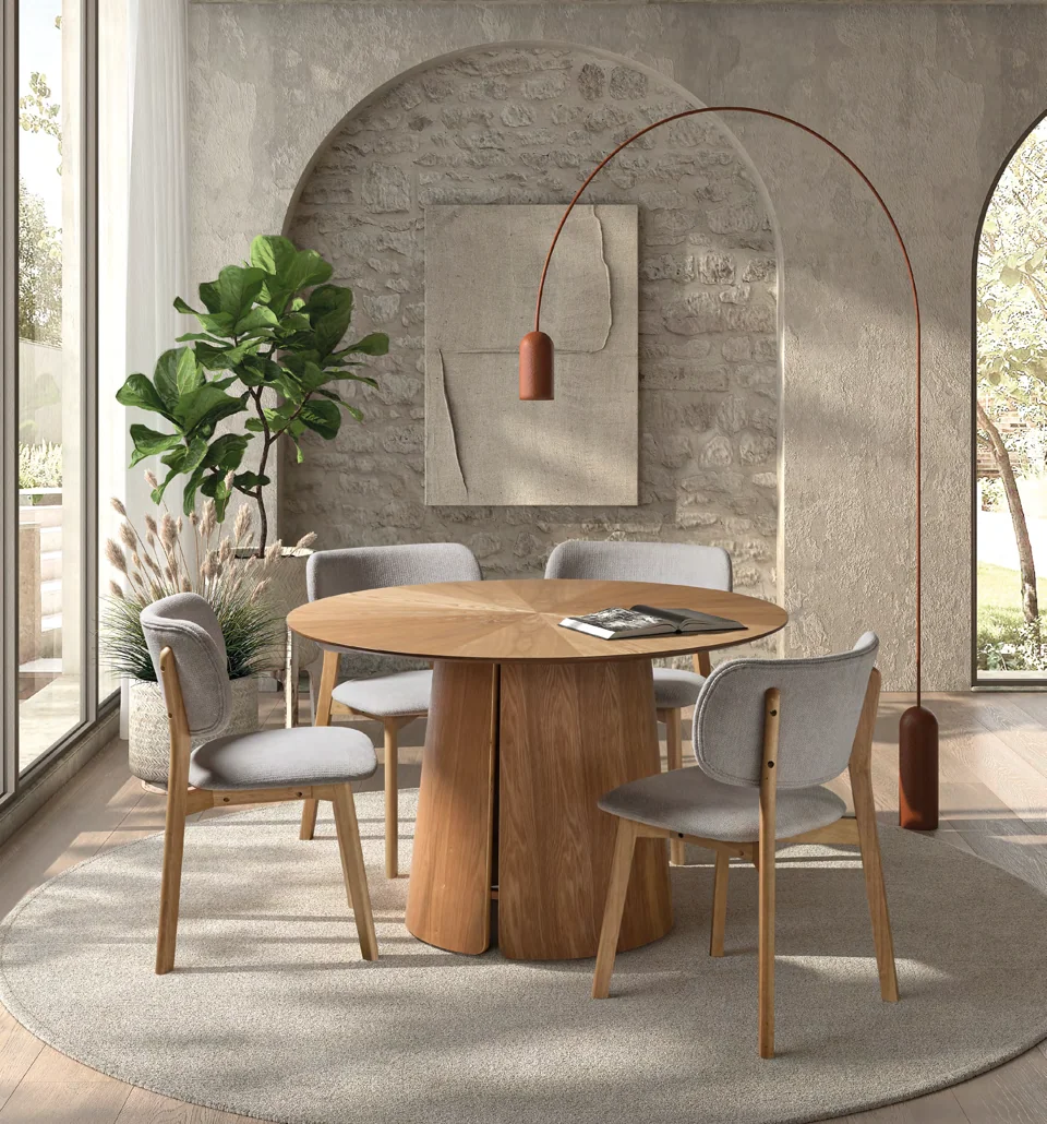 Comedor con textura natural