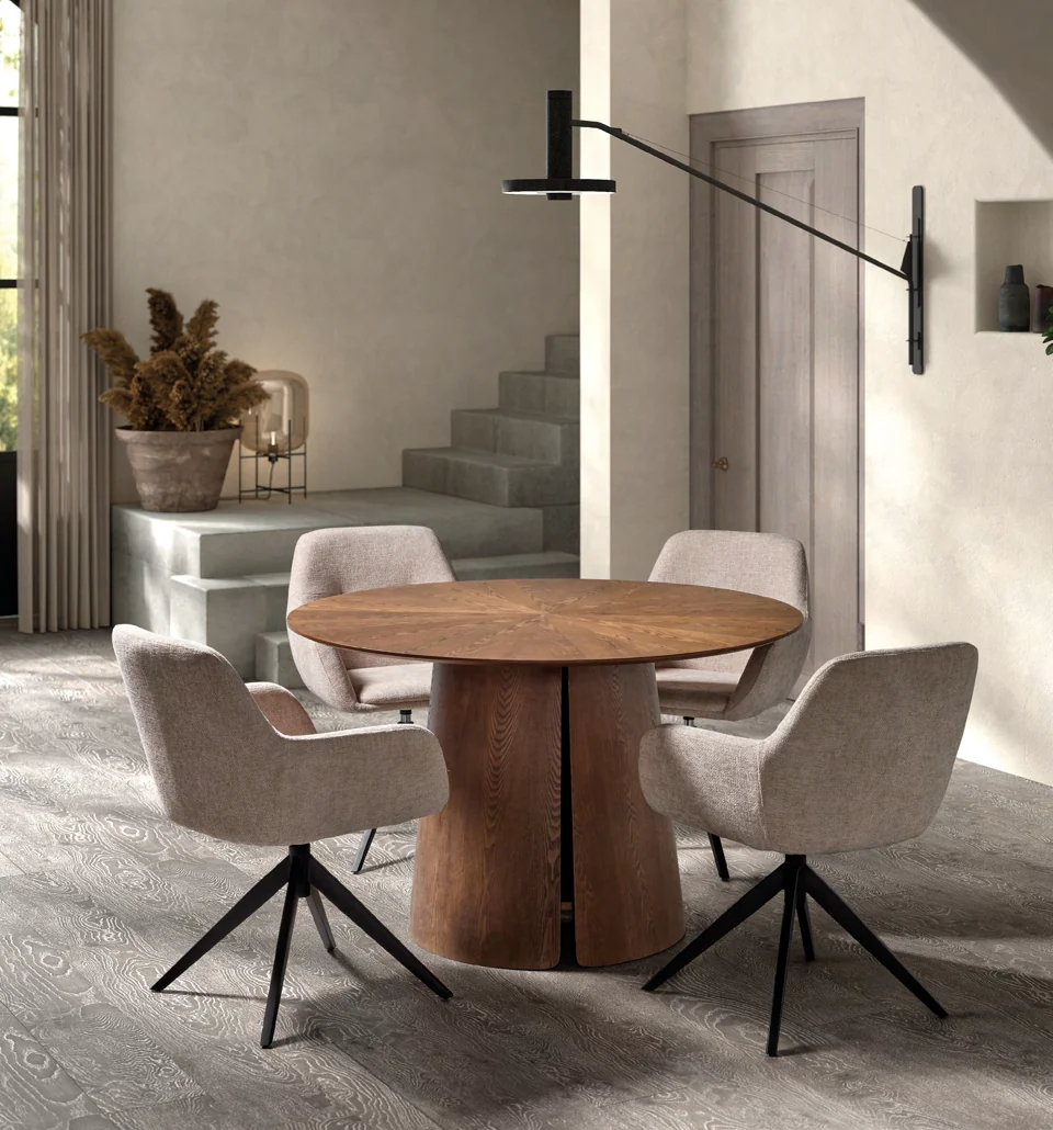 Comedor con textura natural