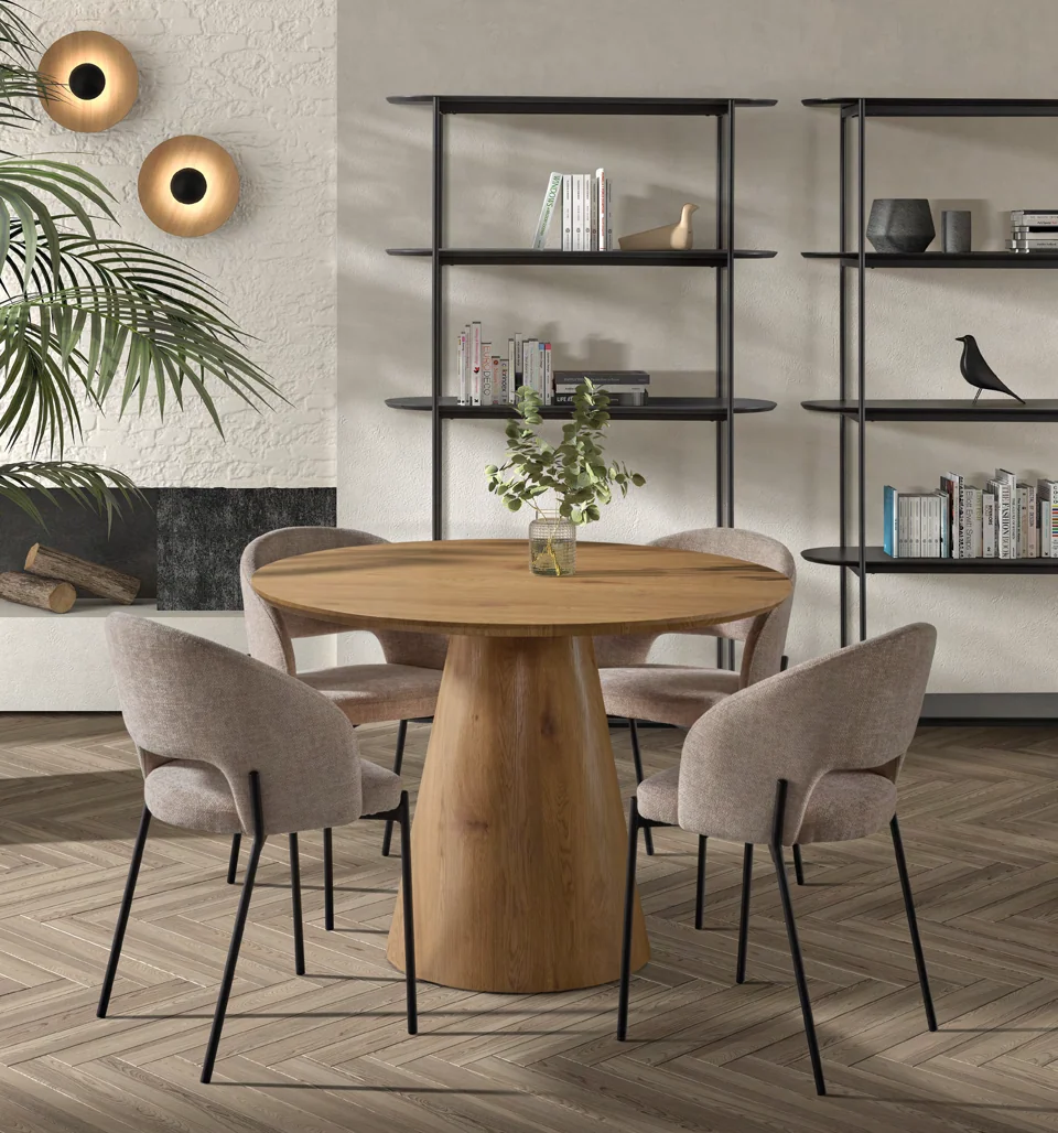 Comedor con textura natural