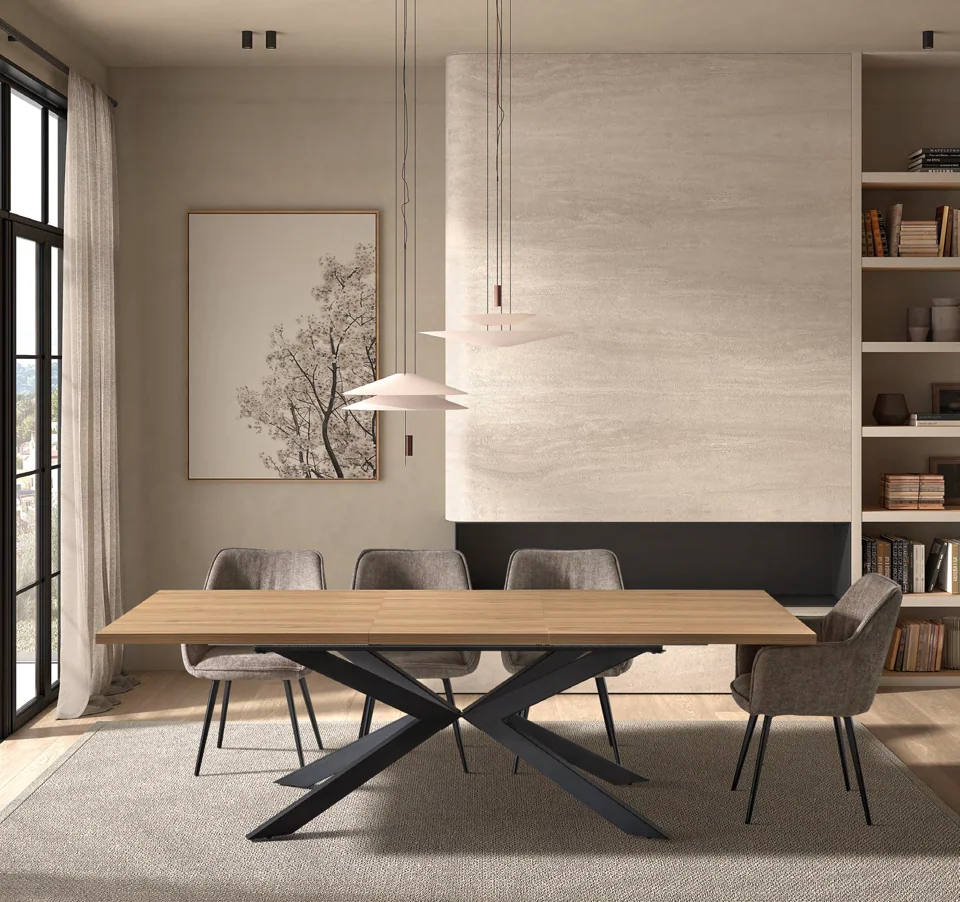 Comedor con textura natural