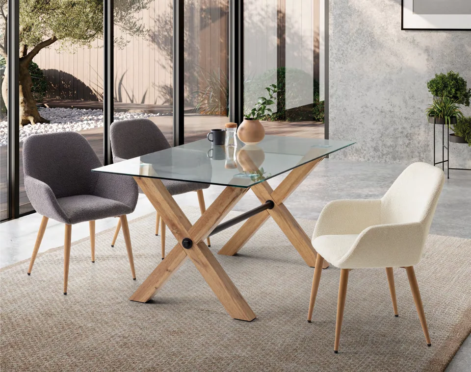 Comedor con textura natural