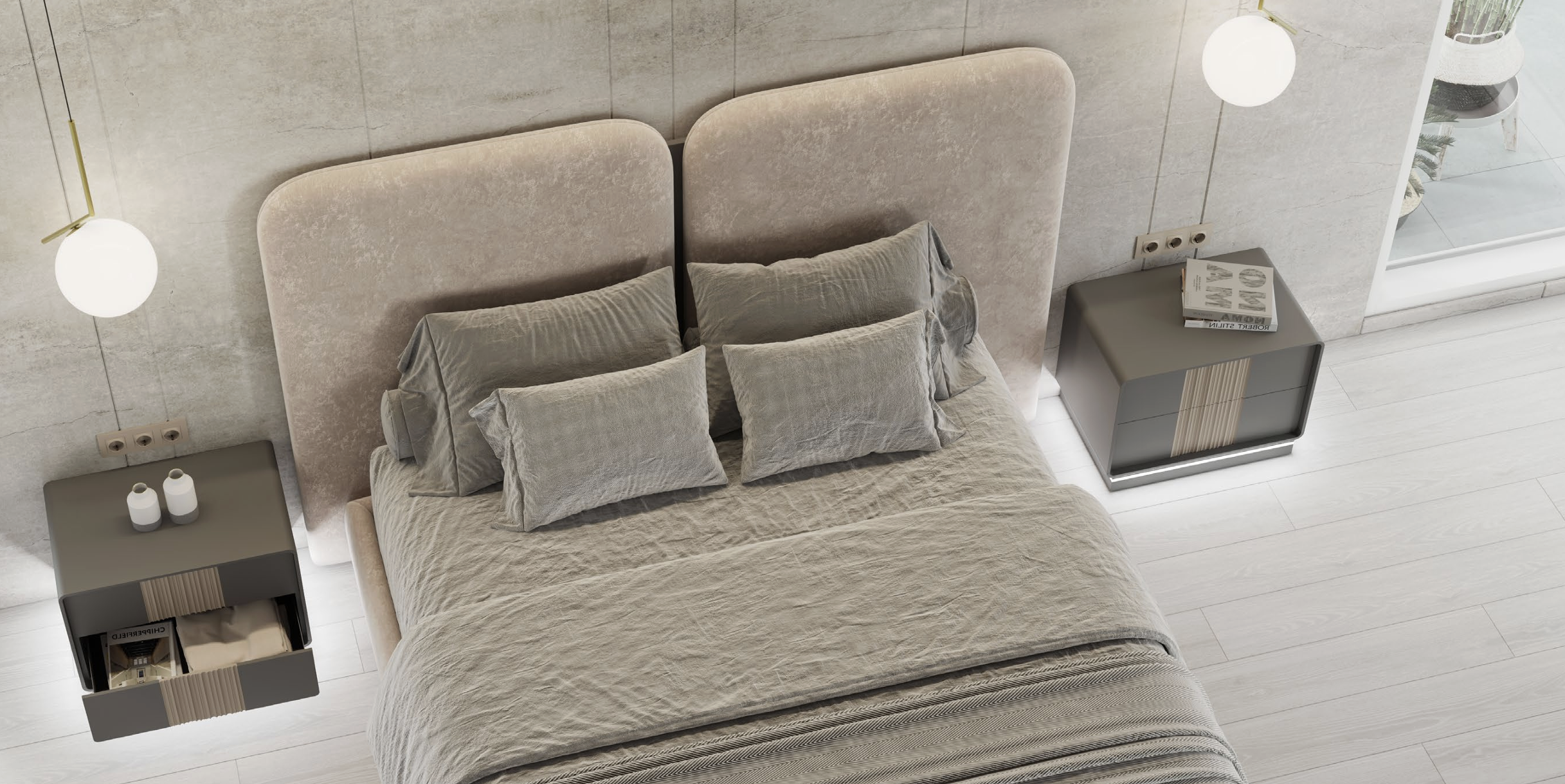 Designer bed and headboard Fuengirola